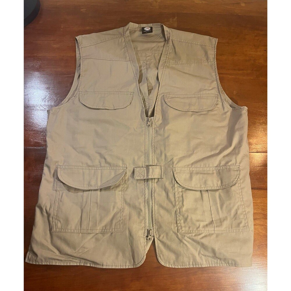 Rothco Men’s Plainclothes Concealed Carry Vest Beige L MSRP $100 Hiking Fish